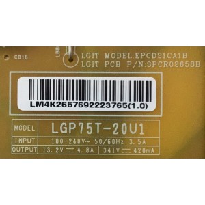 KIT DE TARJETAS PARA TV LG NUM DE PARTE 75UN8570AUD / MAIN EBT66575701 / EAX69109605 (1.0) / RU15V3A1L3 / 1FEBT000-01YA  / FUENTE EAY65769222 / EAX69063802 (1.0) LGP75T-20U1 / PANEL NC750DQH-ABHR1 / MODELO 75UN8570AUD.BUSFLKR / 75UN8570AUD